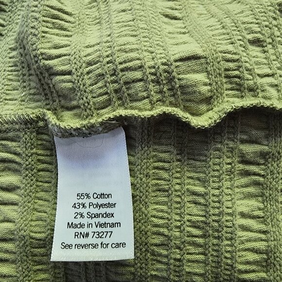 Croft & Barrow Tank Top Womens Size L Large Light Green Crinkle Pullover Stretch - Picture 7 of 8